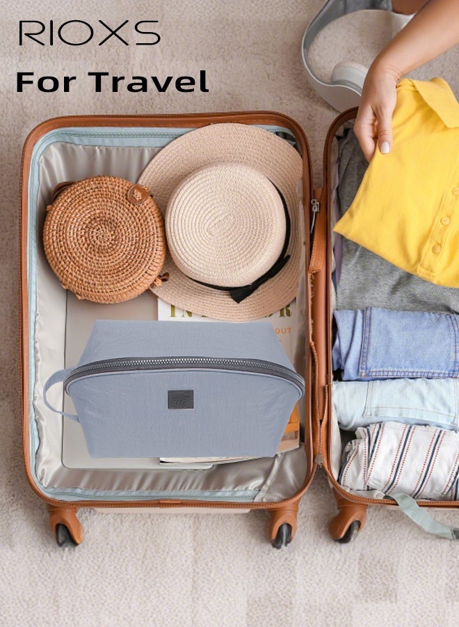 RIOXS Portable Large Underwear Storage Bag, Lightweight Travel Sock Lingerie Pouch, Divided and Organized Box for Bra, Socks, Panty, Multifunctional Travel Packing Organizer, Grey - Image 5