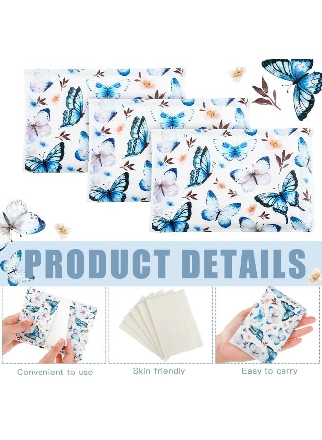 Geyee 50 Packs Facial Tissue Slim Tissues Bulk Wallet Size Travel Disposable Pocket Wedding for Guest School Purse Home Supplies, 500 Sheets 3 Ply (Vintage Butterfly) (OF-Geyee-2340) - Image 3