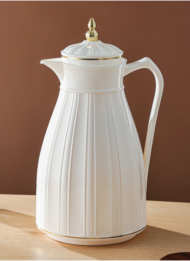 REEM - Tea/Coffee Flask 1L Ivory/Gold - Image 1