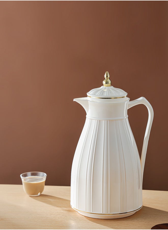 REEM - Tea/Coffee Flask 1L Ivory/Gold - Image 1