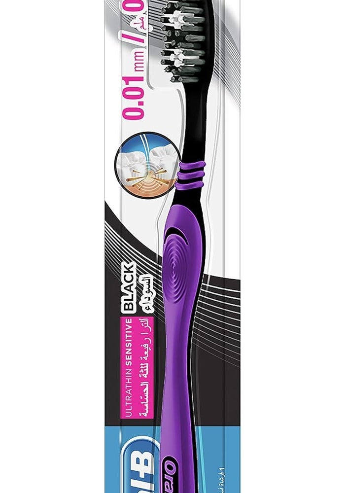 Oral-B Ultrathin Sensitive Black Manual Toothbrush - Image 1