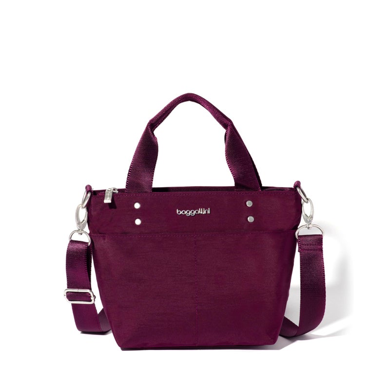 Baggallini Women's Mini Carryall Tote, Mulberry, One Size - Image 1