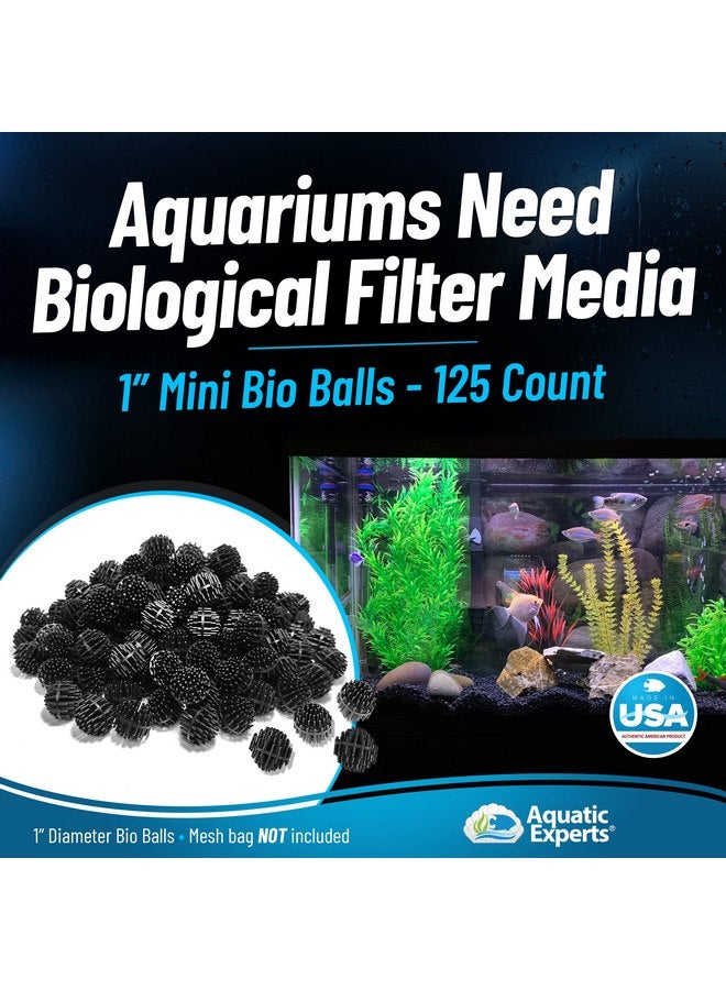Aquatic Experts Bio Balls Filter Media - 1 Inch Small Bio Ball for Aquarium Filter - Perfect Bio Balls for Aquarium Filter Media - Made in The USA, (125 Count Without Mesh Bag) - Image 2