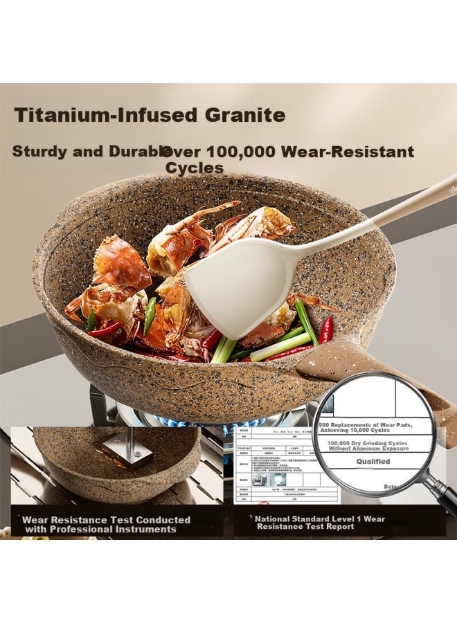 Amercook Alfita Non-stick Maifan Stone Frying Pan Flat Bottom Stir-fry Pan Skillet For Induction And Gas Cooktops - Image 2