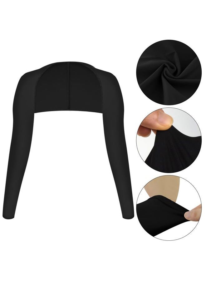 Yookat 4 Pieces Cooling Shawl Golf Cooling Shawl Arm Sleeve Sun Protection Golf Shrug for Women Men Outdoor Sports, Black, White, Purple, Nude, L - Image 5