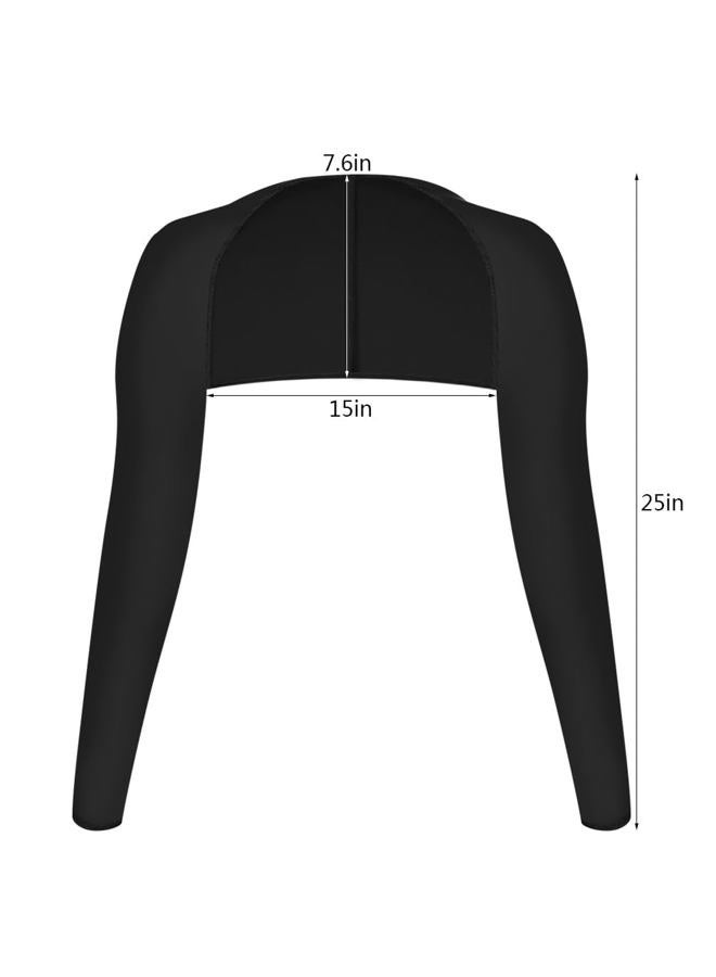 Yookat 4 Pieces Cooling Shawl Golf Cooling Shawl Arm Sleeve Sun Protection Golf Shrug for Women Men Outdoor Sports, Black, White, Purple, Nude, L - Image 2