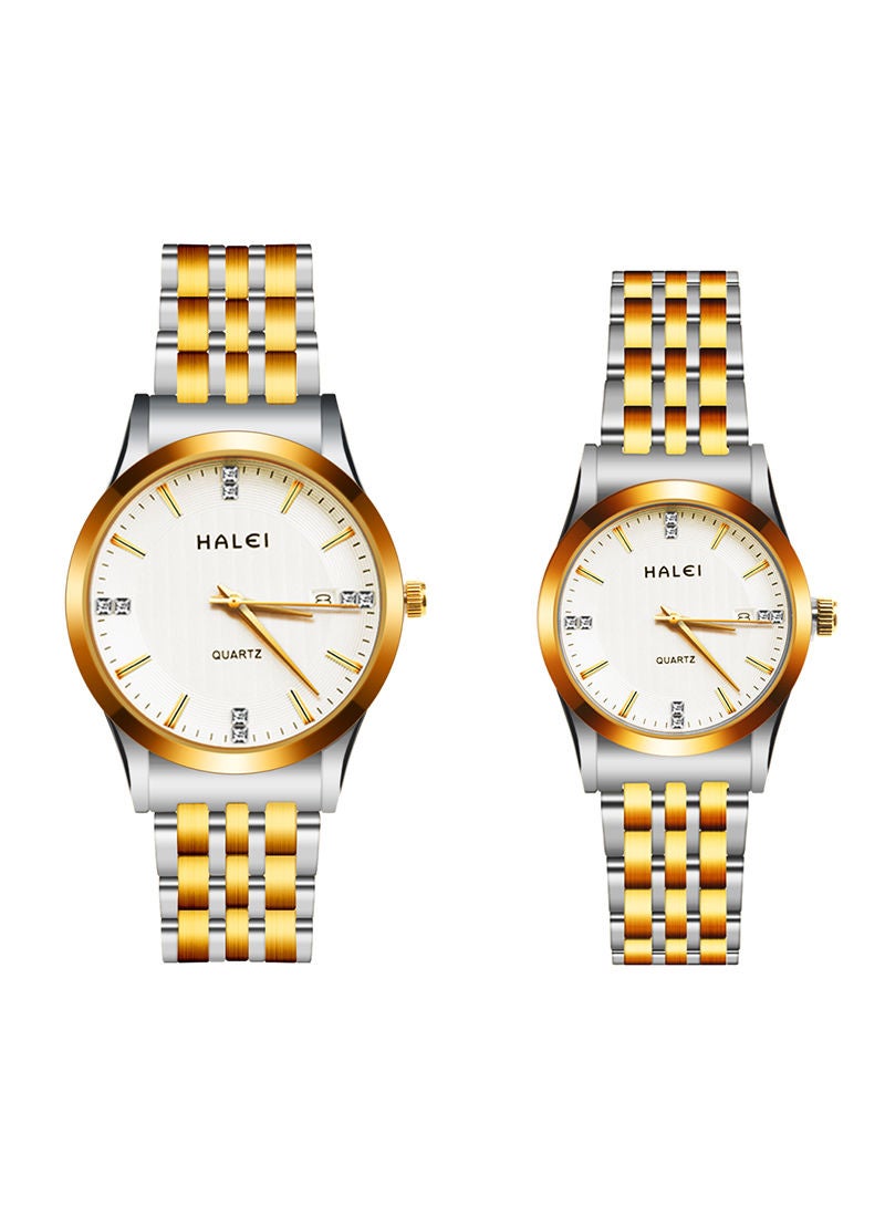 HALEI ساعة هالي هارلي كوارتر البسيطة للزوجين - Image 1
