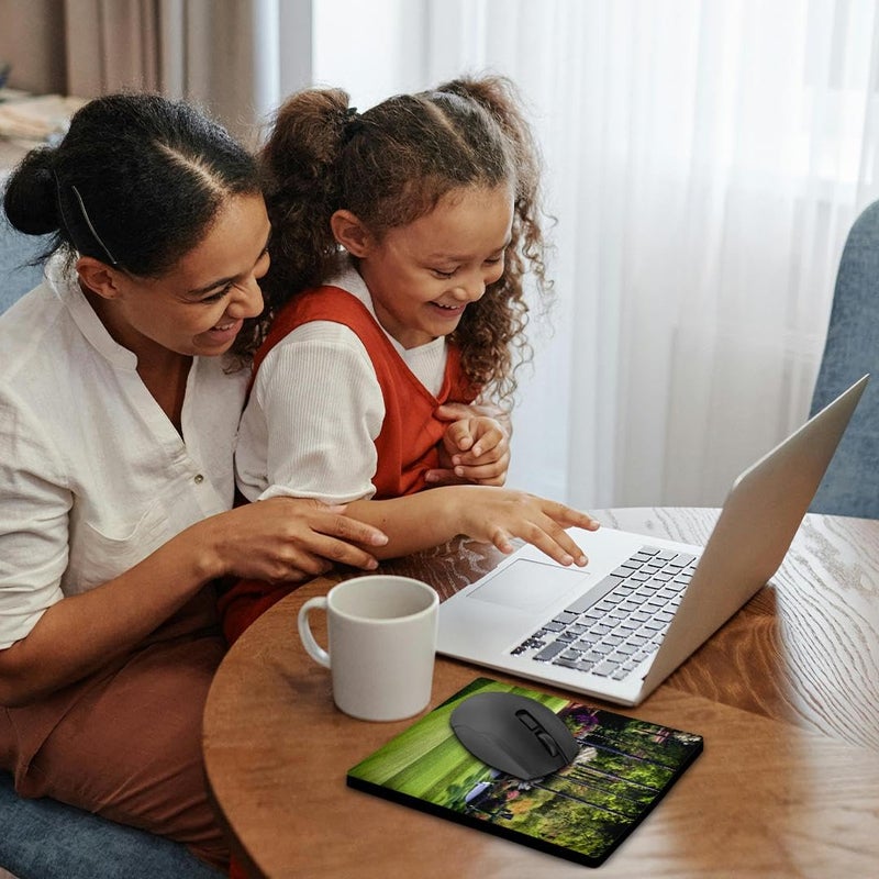 3dRose LLC 8 x 8 x 0.25 Inches Mouse Pad, Amen Corner in Augusta Georgia Golfers on Bridge (mp_53829_1) - Image 2