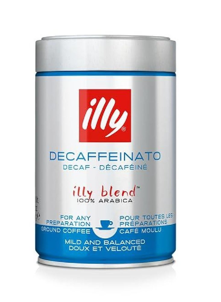 Illy 100% Arabica Coffee Ground Decaf Coffee - 250g  - Image 1
