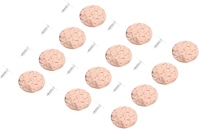 أزرار بنطلون من الألومنيوم بتصميم القلب بلون الذهب الوردي للقمصان والحقائب والمرايل - Image 5