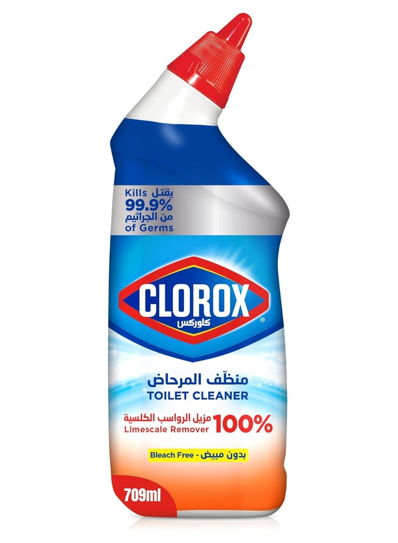 Clorox Toilet Cleaner Limescale Remover, 709 ml, Kills 99.9% of Germs and Removes Rust Stains and Limescale, Bleach Free - Image 1