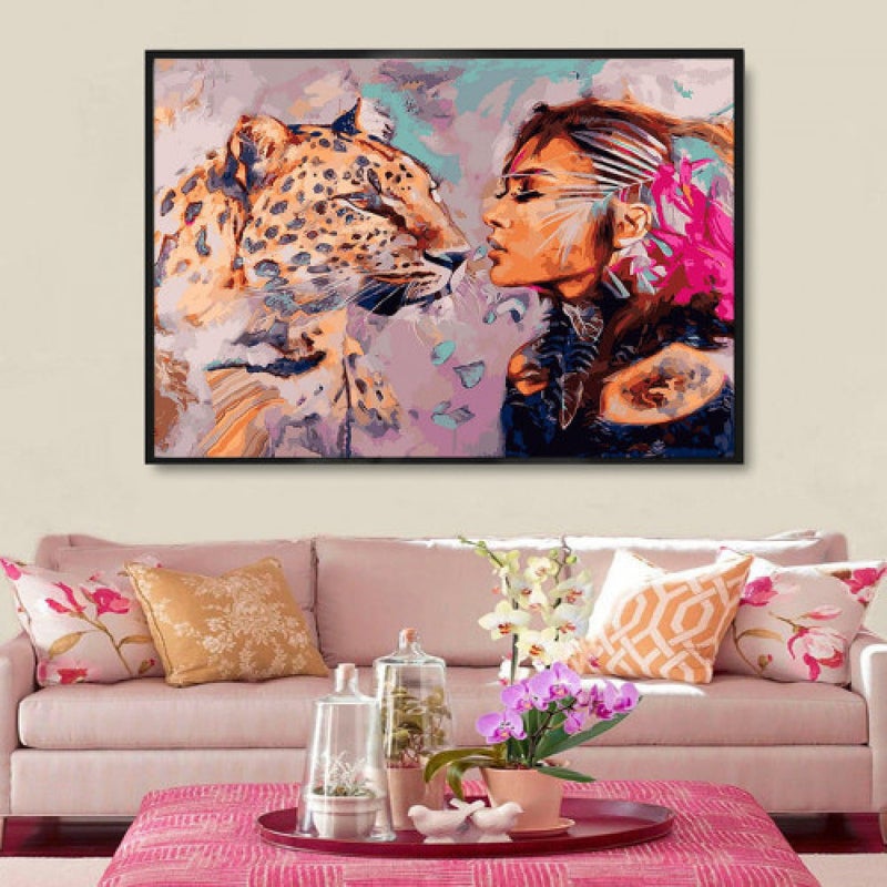 ماركتنا لوحة قماشية بتصميم مودرن مع برواز مجوف مقاس (90×60) قطعة واحدة - Image 1