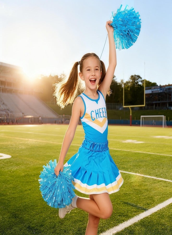 Davsolly Ice Blue Cheerleader Costume for Girls Cheerleading Outfit for kids Cheer Up Halloween Cosplay Birthday Gifts - Image 3