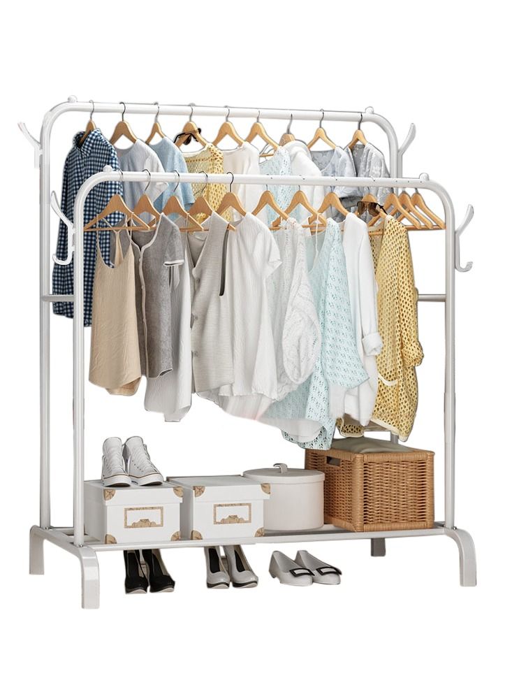 MTL Clothes Organizer And Metal Stand White 110*54*150cm - Image 1