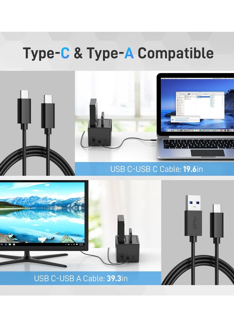 XiuWoo Hard Drive Docking Station, Hard Drive Dock for 2.5 or 3.5 inch SATA I/II/III HDD SSD with Hard Drive Duplicator/Offline Clone Function and 2 USB Cables  - Image 4