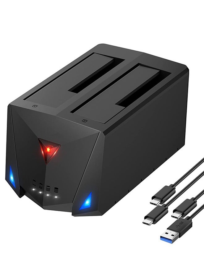 XiuWoo Hard Drive Docking Station, Hard Drive Dock for 2.5 or 3.5 inch SATA I/II/III HDD SSD with Hard Drive Duplicator/Offline Clone Function and 2 USB Cables  - Image 1