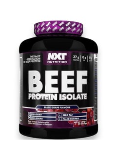 NXT Nutrition Beef Protein Isolate, Black Grape  Flavour, 1.8kg, 60 Servings 