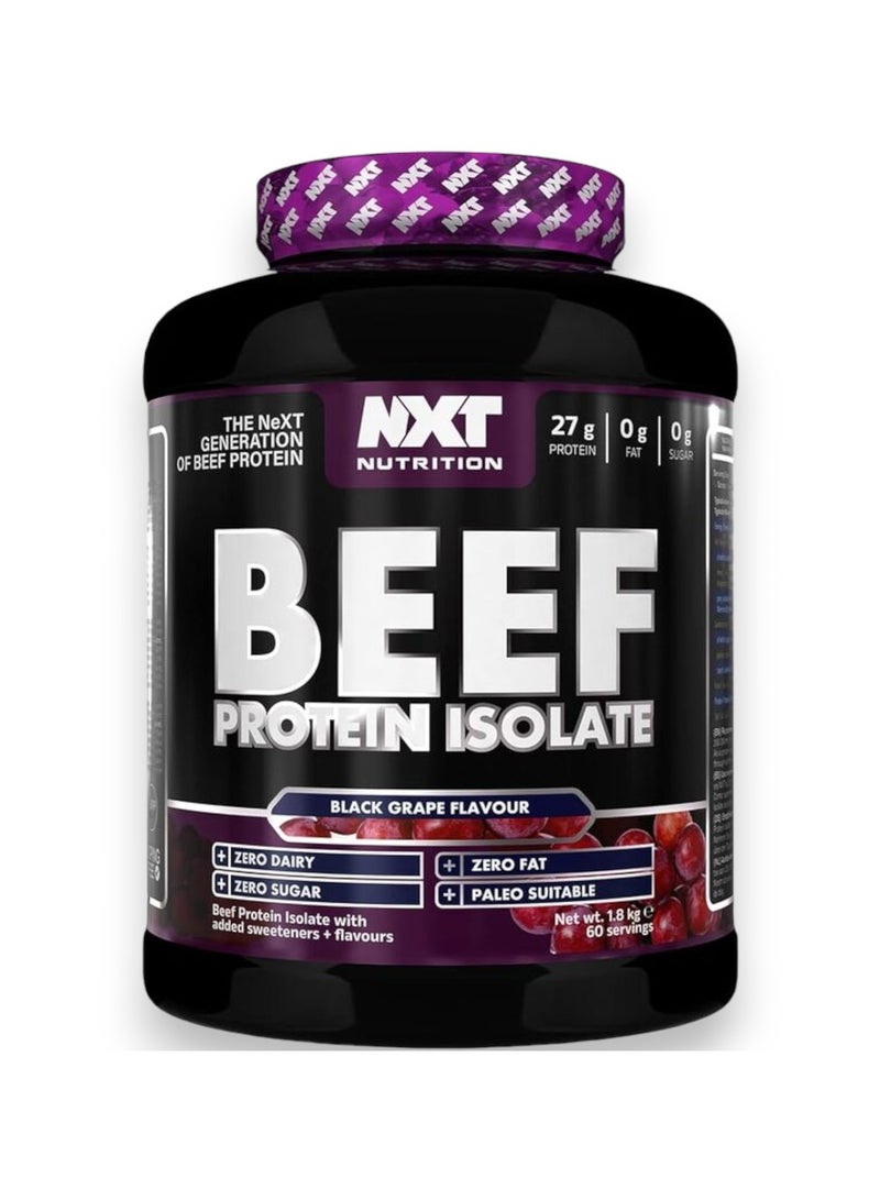 Beef Protein Isolate, Black Grape  Flavour, 1.8kg, 60 Servings