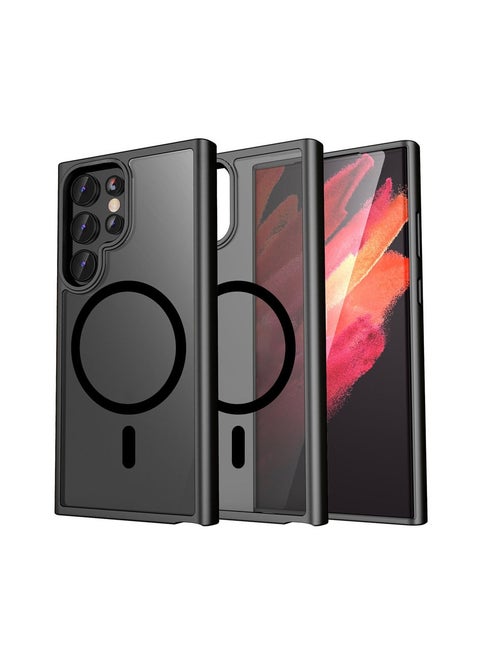 for Samsung S24 Ultra Case, Compatible with MagSafe, Magnetic Translucent Matte Back Shockproof Cover with Strong Magnet, Slim Thin Full Protection Phone Case for Galaxy S24 Ultra 5G