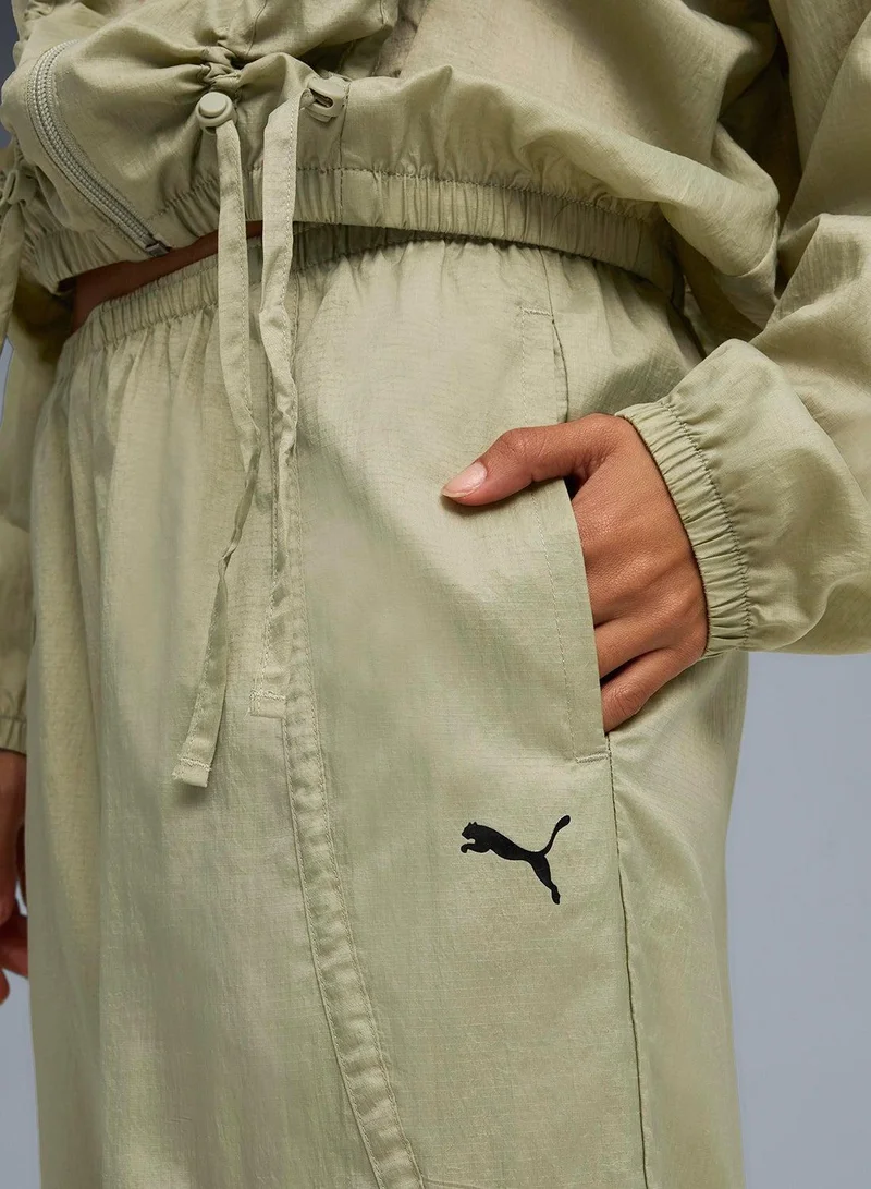 PUMA olive green Dare To Woven Sweatpants for Women | Best Price UAE