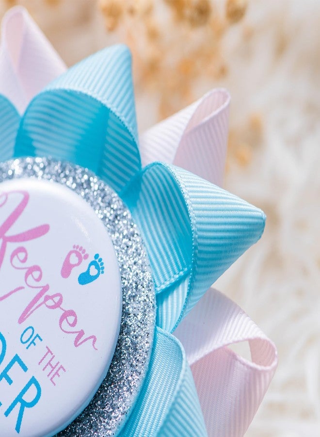 Puremigo 3 PACK Keeper of the Gender Pin, Pink and Blue Gender Reveal Party Decorations, Boy or Girl Pins, Gender Reveal Ideas, Gender Reveal Decoration - Image 4