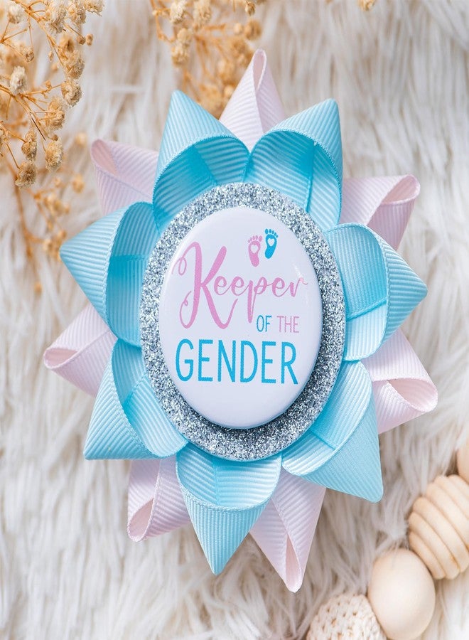 Puremigo 3 PACK Keeper of the Gender Pin, Pink and Blue Gender Reveal Party Decorations, Boy or Girl Pins, Gender Reveal Ideas, Gender Reveal Decoration - Image 3