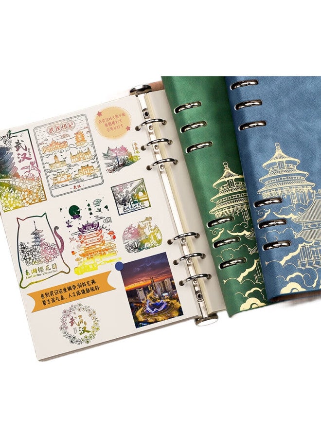 Ujia National Trend Loose-Leaf Stamp Book, Travel Check-In Stamp Collection Book, Blank Pages, A5 Thick, Museum And Forbidden City Scenic Spot Check-In Stamp Commemorative Handbook - Image 2