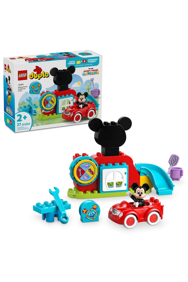 LEGO DUPLO | Disney Mickey Mouse Clubhouse & Car Set - Colour Sorting Toy with a Character Figure - - Image 1