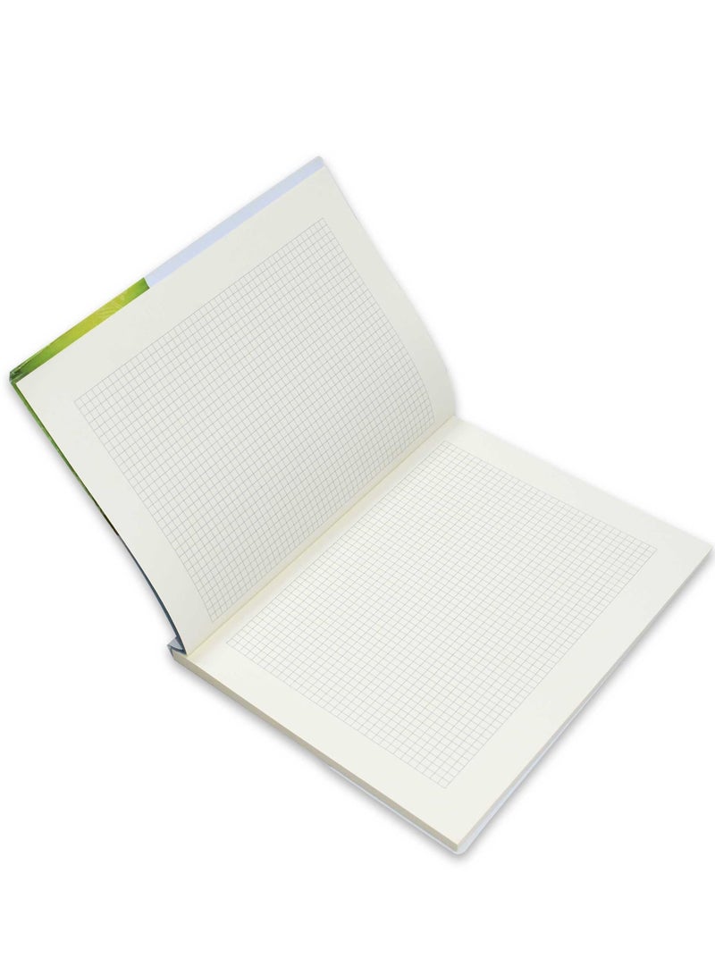 FIS  Pvc Soft Cover Note Book A4 5Mm Square With Border 80 Sheets-White -FSNBPV5MMA480WH - Image 1