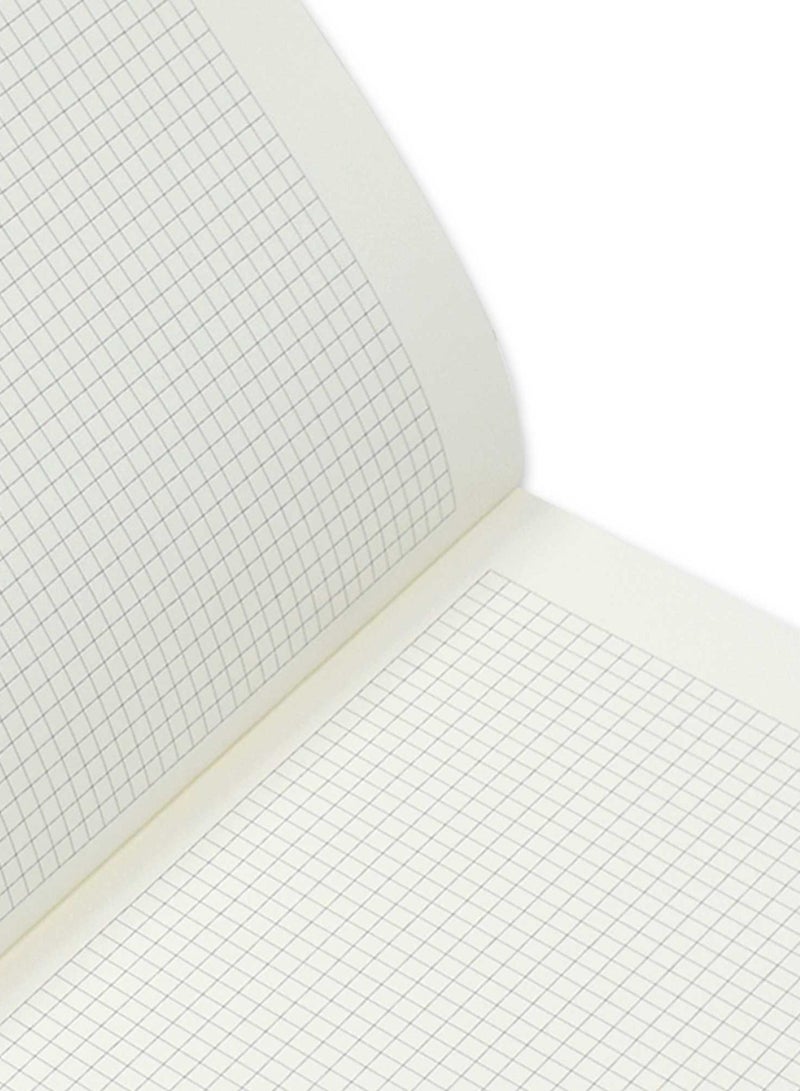 FIS  Pvc Soft Cover Note Book A4 5Mm Square With Border 80 Sheets-White -FSNBPV5MMA480WH - Image 3