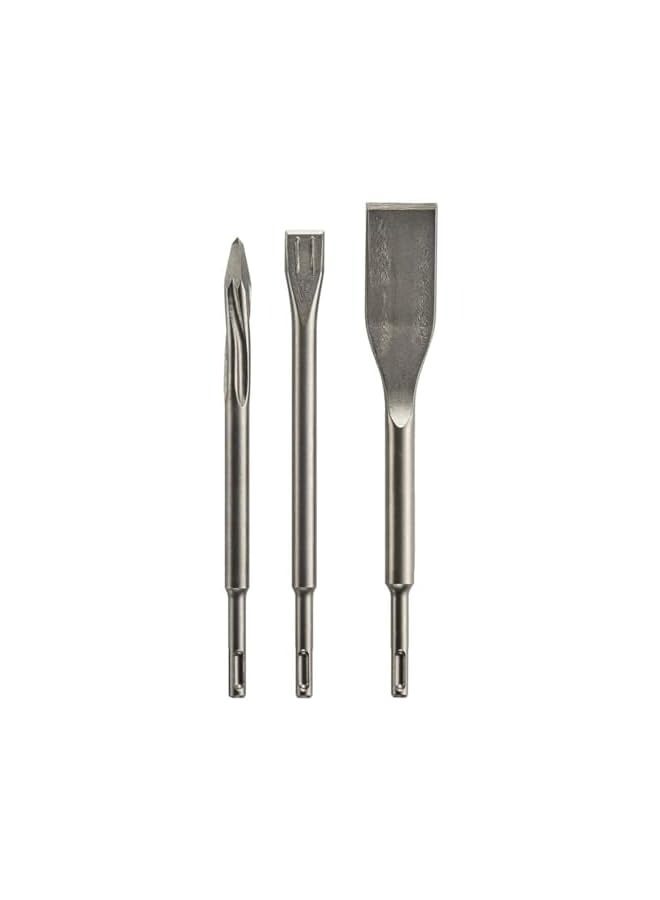 PROMASS 3pcs,Self-Sharpening Chisel Set,square handle tip flat chisel pick braze electric hammer pick shovel wall king concrete slot  - Image 1
