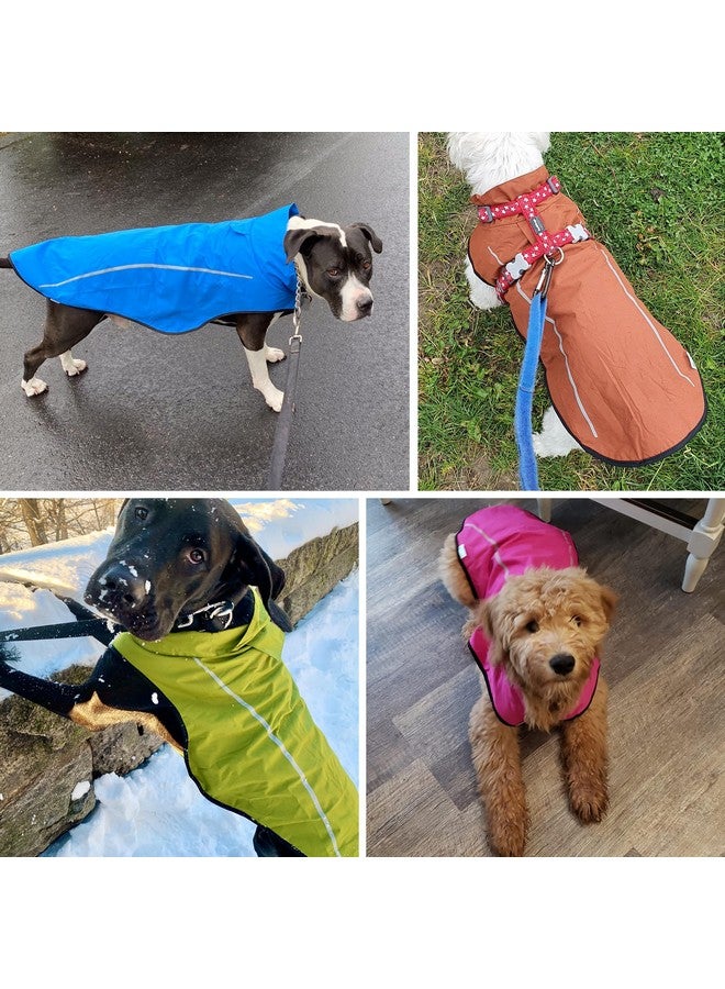 مايل هاي لايف | معطف واق من المطر للكلاب | ملابس حيوانات أليفة مقاومة للماء وقابلة للتعديل | سترة مطر خفيفة الوزن مع شريط عاكس | إغلاق سهل، وردي ساخن، كبير - Image 2