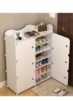 MIXDE 6 Layers Shoe Cabinet Freestanding Shoe Storage Rack with Door 