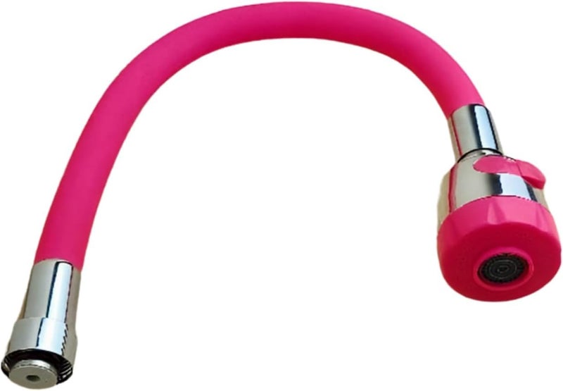 Flexible Faucet Connector Metal Covered Silicone Multi Colors (Pink)