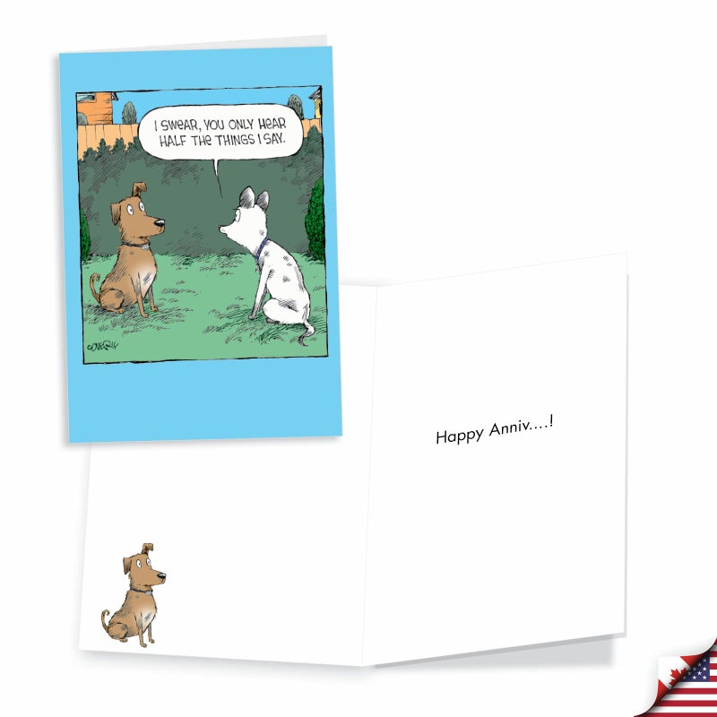 NobleWorks Assortment Pack of 3 Hilarious Anniversary Greeting Cards with Envelopes (3 Designs, 1 Each) Pet Pairs VC7999ANG-C1x3 - Image 4