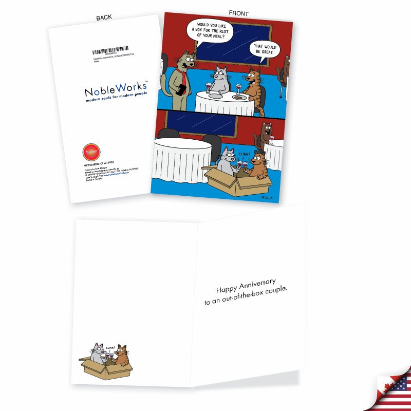 NobleWorks Assortment Pack of 3 Hilarious Anniversary Greeting Cards with Envelopes (3 Designs, 1 Each) Pet Pairs VC7999ANG-C1x3 - Image 3