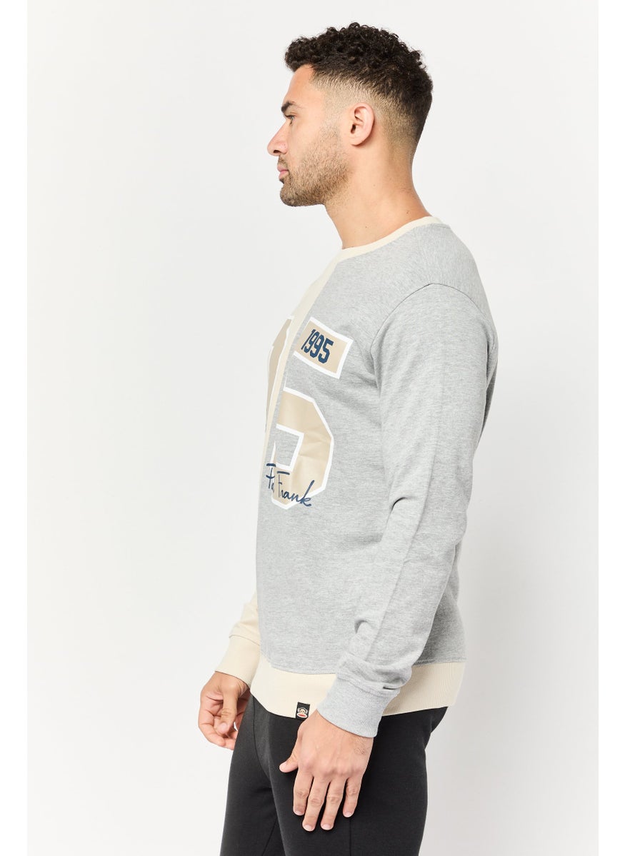 Paul Frank Men Crew Neck Graphic Print Long Sleeve Sweatshirt, Multicolor  - Image 3