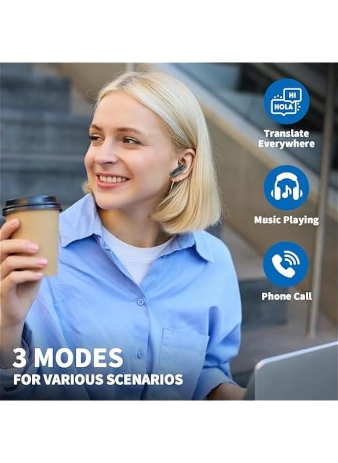 Generic - Language Translation Earbuds, 144 Languages Online Translation, Translation Earbuds Real Time, Two-Way Bluetooth Translator Device Earphone with APP for Travel Business Learning - Image 1