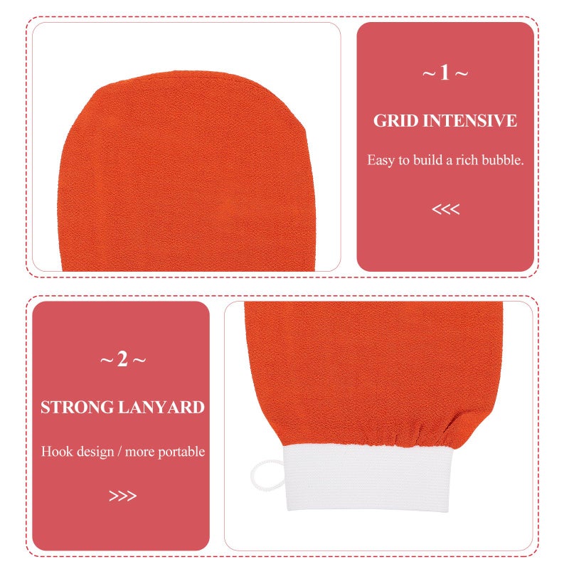 Exfoliating Bath Gloves Coarse Texture 2 Pack For Shower And Massage All Skin Types - Image 4