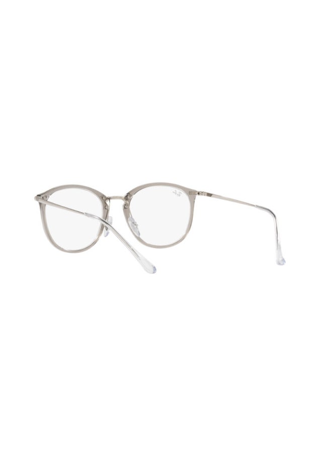 Ray-Ban Women Round Shape Plastic Eyeglass Frames 8125 - Lens Size: 51 Mm - Transparent Grey - Image 3