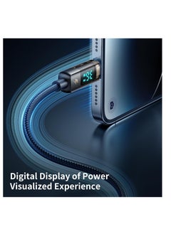 Excefore USB-C to Lightning Cable, 36W Transparent Data Cable PD Charger Digital Display, Auto Power Off Dual Core Protection, High Speed Data Transfer, for iPhone  - Image 4