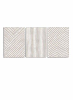 LOWHA Set Of 3 Framed Canvas Wall Arts Stretched Over Wooden Frame, Boho Paintings, For Home, Living Room, Office Decor  - Image 5