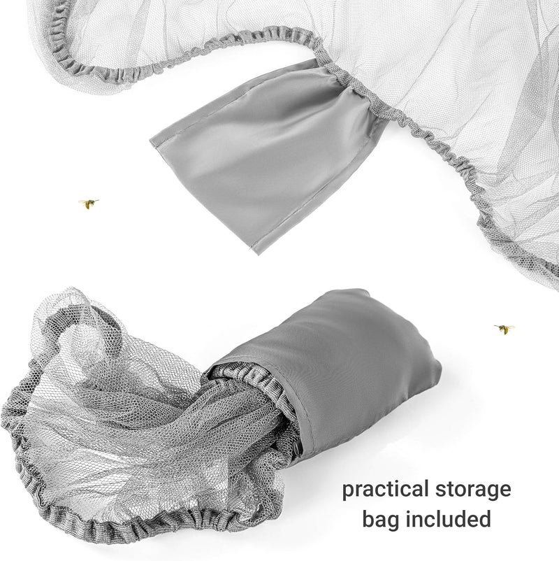 INLESIOO Baby Mosquito Net for Stroller and Carrycot - Jogging Stroller Insect Mesh Net - Universal Fit, Premium Quality: Machine Washable - Gray - Image 5