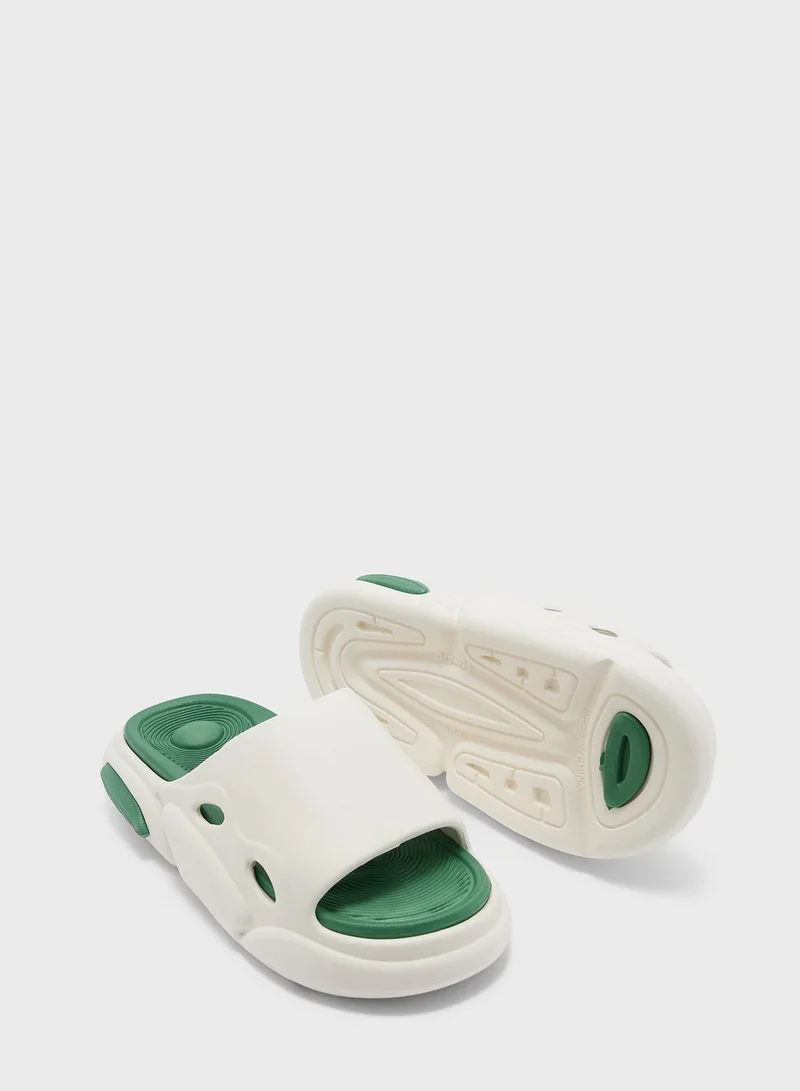 جينجر Chunky Colorblock Slides