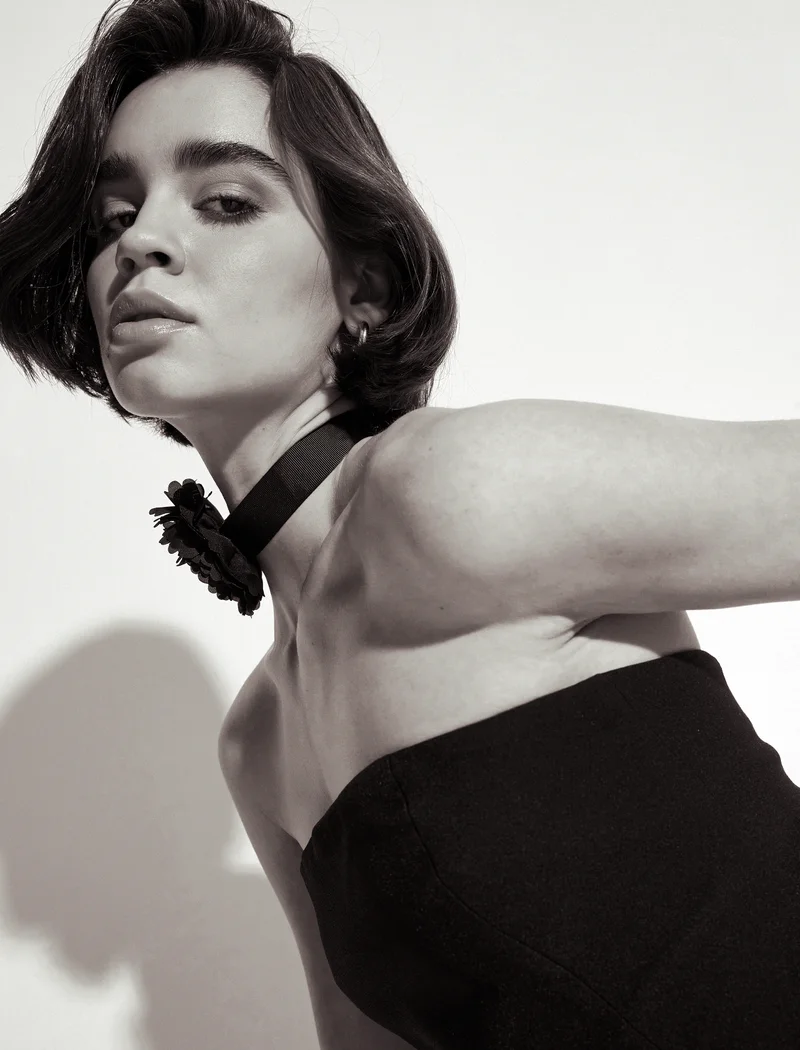 كوتون Strapless Crop Tank Top