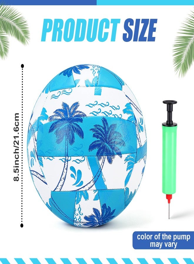 Jenaai 8.5 Inch Waterproof Water Volleyball for Pool with Pump All-Purpose Soft PU Beach Volleyball for Adults Swimming Pool Summer Game Accessories Outdoor and Indoor(Blue/Light Blue) - Image 2