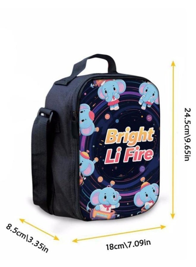 واضح من النار حقيبة كرتونية من ثلاث قطع، يسهل التعامل معها في مناسبات مختلفة (متوفرة للطلاب والأطفال والأصدقاء في النزهايات وتسلق الجبال والتعليم المدرسي وما إلى ذلك) | الكتفين + حقائب اليد + حقائب القرطاسية | موسم العودة إلى المدرسة / هدايا المهرجان - 68 - Image 3