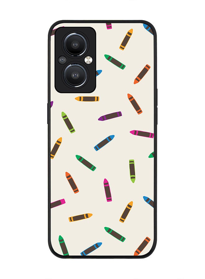 Stylizedd Rugged Black edge case for OnePlus Nord N20 5G Slim fit Soft Case Flexible Rubber Edges Anti Drop TPU Gel Thin Cover - Crayon Pary  - Image 1
