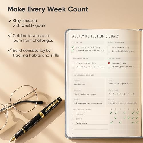 PRODUCTIVITY STORE Daily Planner 2025 (5" x 8") - The Ultimate Daily Workflow Planner with Hourly Schedule & Task List to Achieve Your Goals by PRODUCTIVITY STORE (A5, Grey) - Image 5
