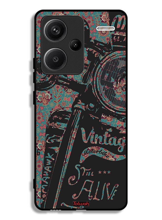 Tolwak Xiaomi Redmi Note 13 Pro Plus Protective Case Cover Vintage Motorbike - Image 1
